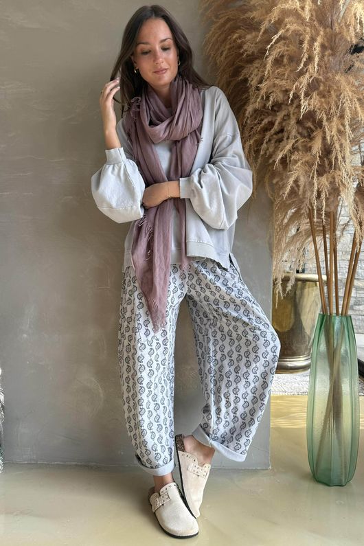 Lagen Lantern Sleeve Sweatshirt Smoke